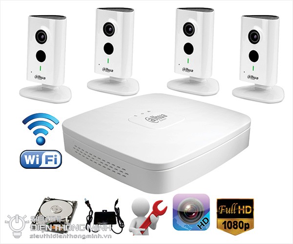 Hệ thống Camera IP không dây DAHUA wifi siêu nét HD720P