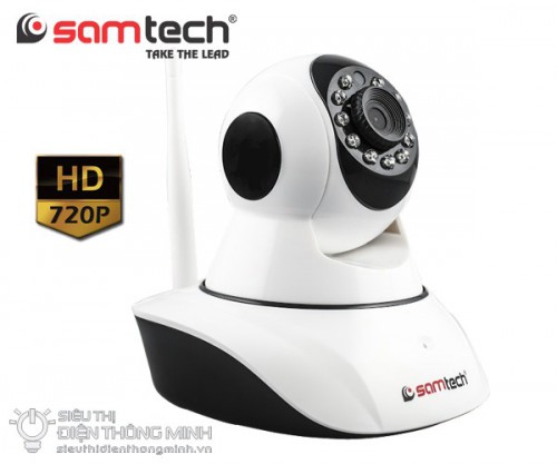 Bộ camera IP quay quét Samtech STN-2110 (HD720P, wifi, thẻ nhớ)
