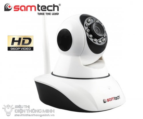Bộ camera IP quay quét Samtech STN-2113 (HD960P, wifi, thẻ nhớ)
