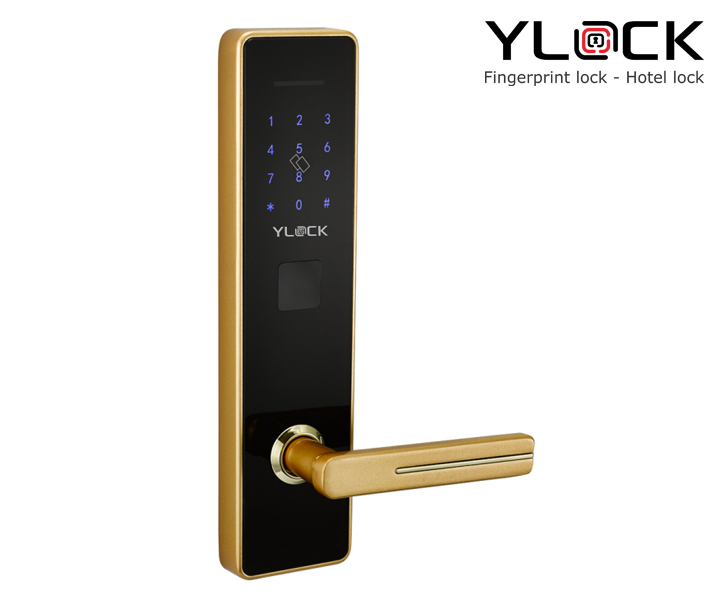 Khóa cửa điện tử thông minh YLOCK YL-8853-G (Thẻ từ, Mật mã)