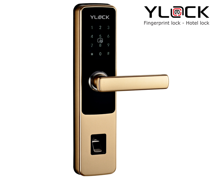 Khóa cửa điện tử thông minh YLOCK YL-8870-G (Vân tay, Thẻ từ, Mật mã)